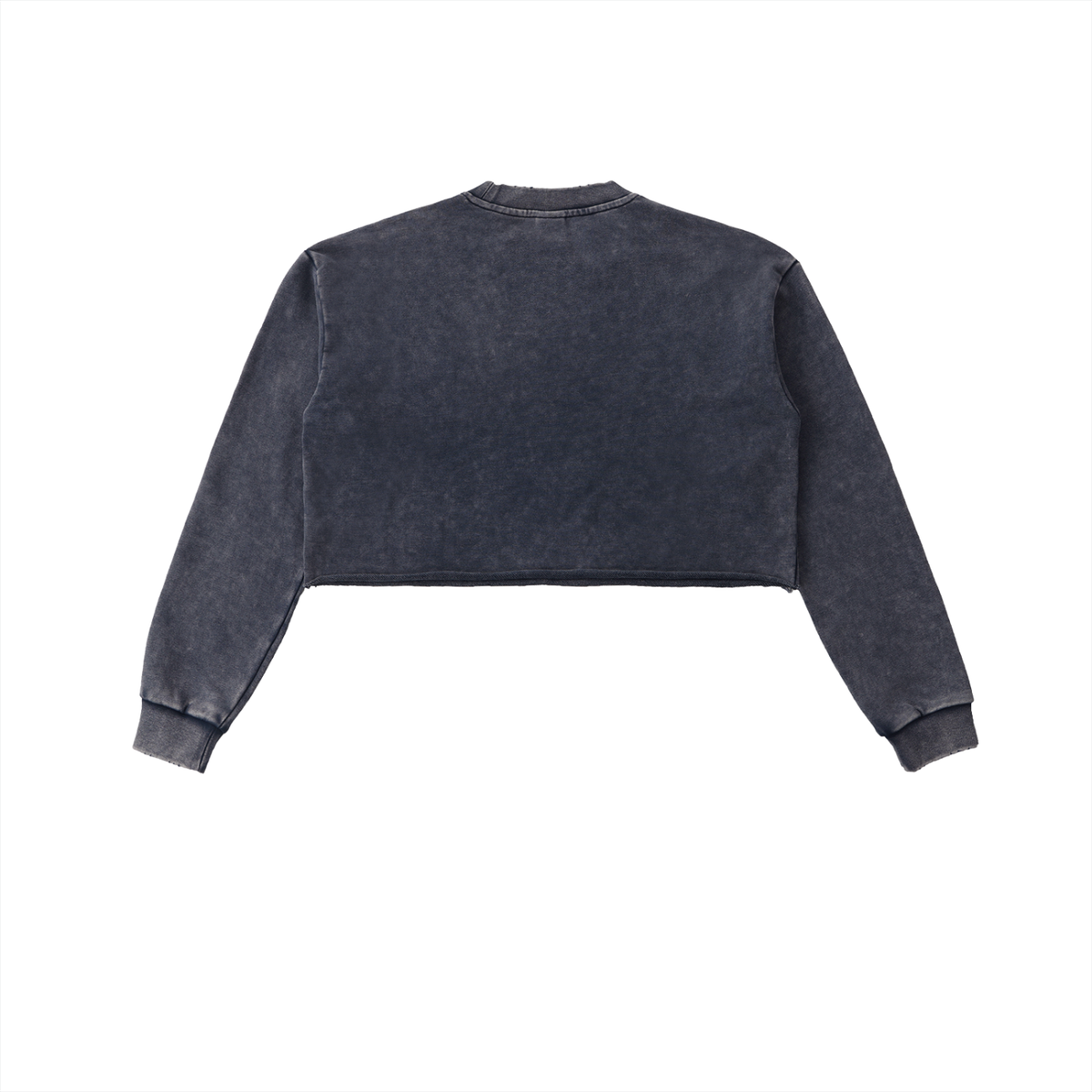 Queen Within Raw Edge Cropped Sweatshirt