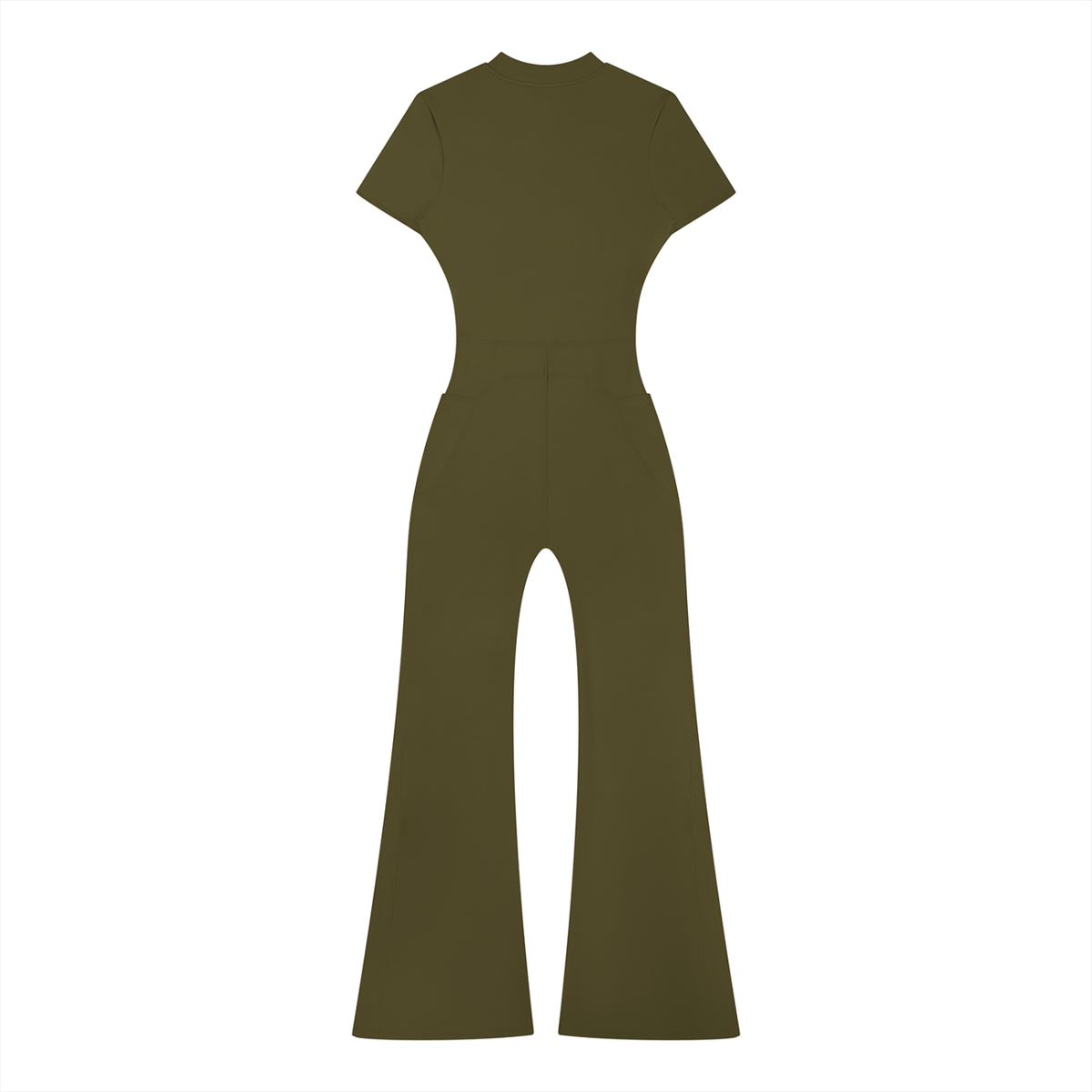 The Queen Within Flared Leg Quarter-Zip Jumpsuit