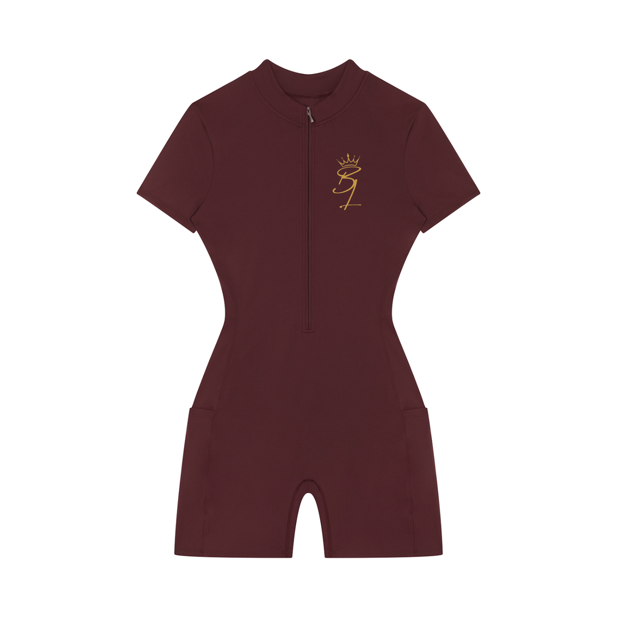 Queen Within Quarter-Zip Short Sleeve Romper